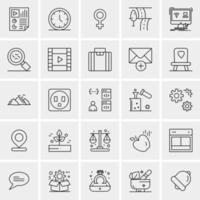 25 iconos de negocios universales vector ilustración de icono creativo para usar en proyectos relacionados con la web y dispositivos móviles