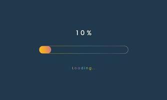 10 percent rainbow loading bar, luplouad user interface, colorful Futuristic loading symbol, a loading tap menu UI, use for Download progress, web design template, interface uploading design. vector