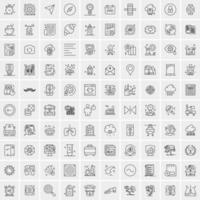 100 Business Icons for web and Print Material vector