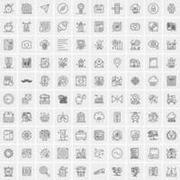 100 iconos de negocios para web y material impreso vector