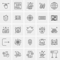 25 iconos de negocios universales vector ilustración de icono creativo para usar en proyectos relacionados con la web y dispositivos móviles