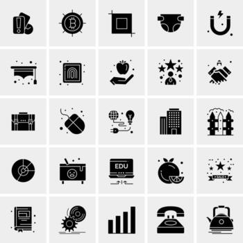 25 iconos de negocios universales vector ilustración de icono creativo para usar en proyectos relacionados con la web y dispositivos móviles