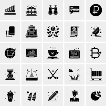 25 iconos de negocios universales vector ilustración de icono creativo para usar en proyectos relacionados con la web y dispositivos móviles