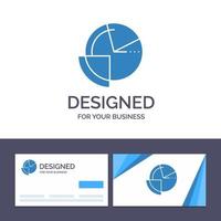 Creative Business Card and Logo template Analysis Chart Data Diagram Monitoring Vector Illustration