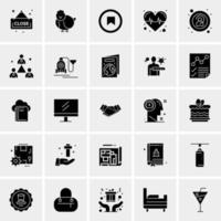 25 iconos de negocios universales vector ilustración de icono creativo para usar en proyectos relacionados con la web y dispositivos móviles