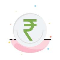 Business Currency Finance Indian Inr Rupee Trade Abstract Flat Color Icon Template vector