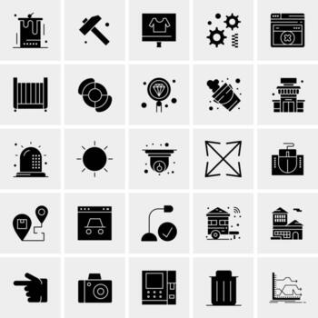 25 iconos de negocios universales vector ilustración de icono creativo para usar en proyectos relacionados con la web y dispositivos móviles