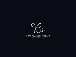 Initials Letter Ko K o Signature Logo Template vector