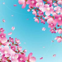 Peach Blossom Background vector