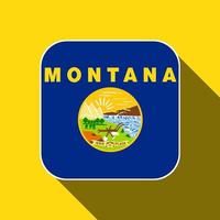 Montana state flag. Vector illustration.