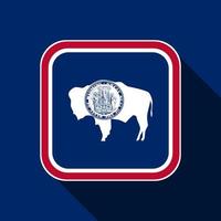 Wyoming state flag. Vector illustration.