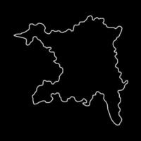 Aargau map, Cantons of Switzerland. Vector illustration.