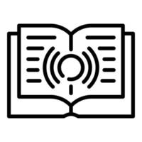 Wireless ebook icon, outline style vector