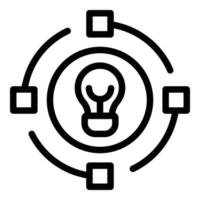 Startup idea icon, outline style vector