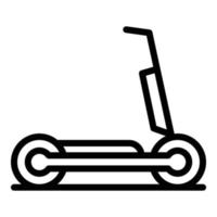 icono de scooter eléctrico de botón, estilo de contorno vector