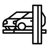 icono de ascensor de coche, estilo de esquema vector