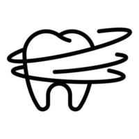 icono de higiene dental, estilo de esquema vector