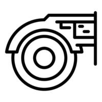 Device grinding machine icon, outline style vector
