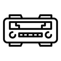 Car radio icon, outline style vector