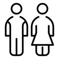 Marriage couple icon, outline style vector