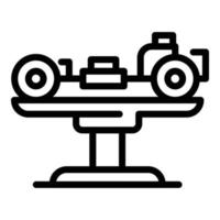 Elevator car mechanism icon, outline style vector