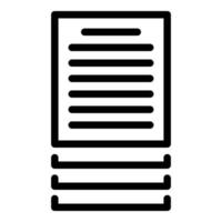 Documents scenario icon, outline style vector