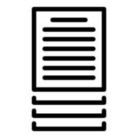 Documents scenario icon, outline style vector