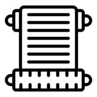 Movie scenario script icon, outline style vector