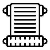 Movie scenario script icon, outline style vector