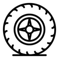 icono de rueda automática, estilo de esquema vector
