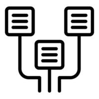 Scenario scheme icon, outline style vector