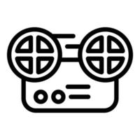 Video projector icon, outline style vector