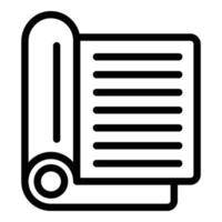 Film scenario script icon, outline style vector