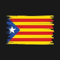 vector de pincel de bandera de cataluña