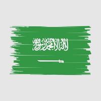 vector de pincel de bandera saudí