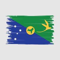 Christmas Islands Flag Brush Vector