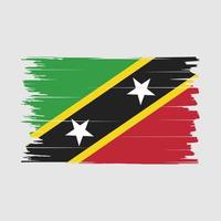 Saint Kitts Flag Brush Vector