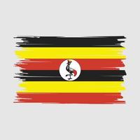 Uganda Flag Brush Vector