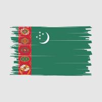 Turkmenistan Flag Brush Vector