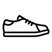icono de zapatos deportivos, estilo de contorno vector