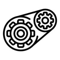 Auto gear icon, outline style vector