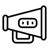 Megaphone icon, outline style vector