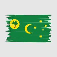 vector de pincel de bandera de islas cocos