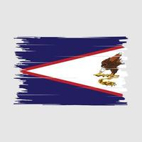 American Samoa Flag Brush Vector