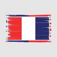 vector de pincel de bandera de francia