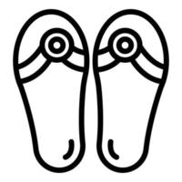 Top view sandals icon, outline style vector