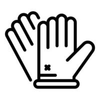 icono de guantes de limpieza, estilo de contorno vector