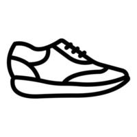 icono de zapatillas para adolescentes, estilo de esquema vector