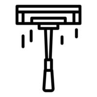 Clean mop tool icon, outline style vector