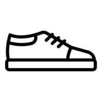 icono de zapatillas de marca, estilo de esquema vector